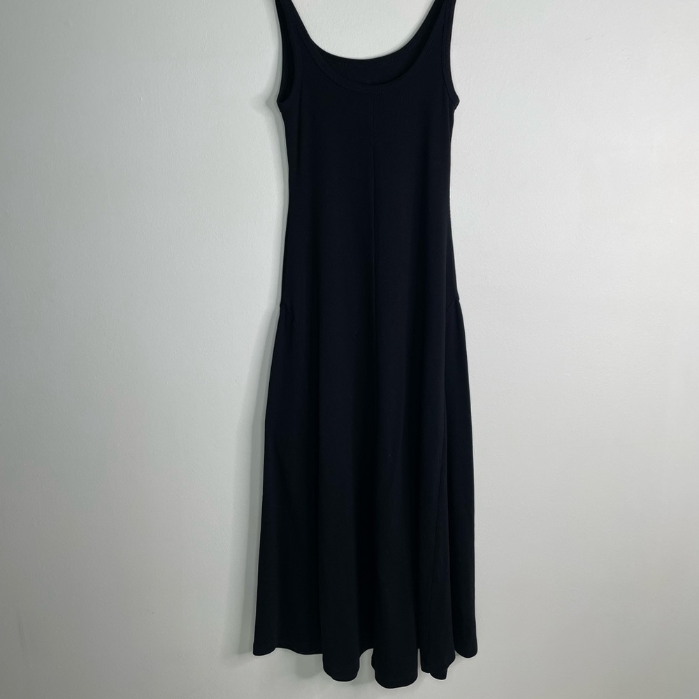 Ribbed Black Coquette Fairycore Whimsigoth Sleeveless spaghetti Dress size XS - Picture 7 of 9